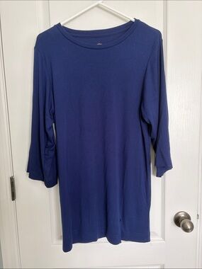 Free People Navy Blue 3/4 sleeve good feels mini dress